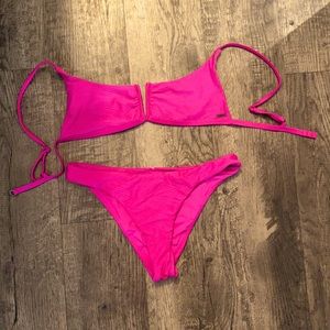 Hot pink bikini